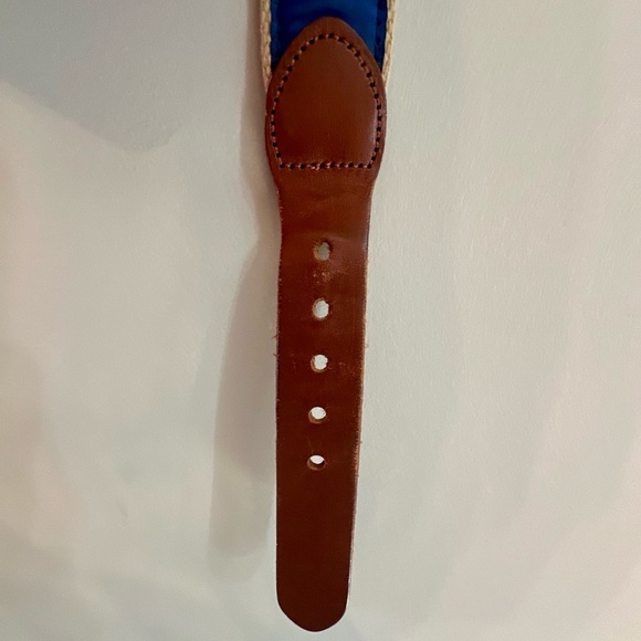 Leather Man Ltd Nautical Blue Crab Embroidered Belt Size 48 - Picture 6 of 8